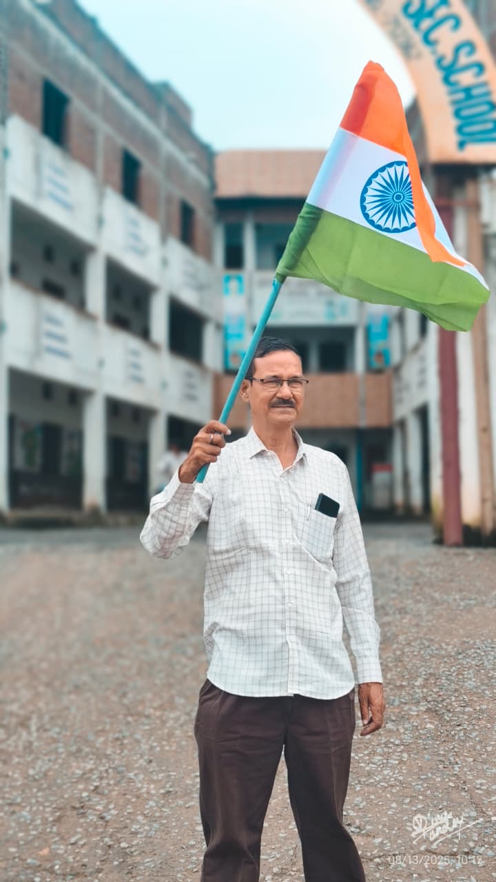 Director Sir hoisting Flag.